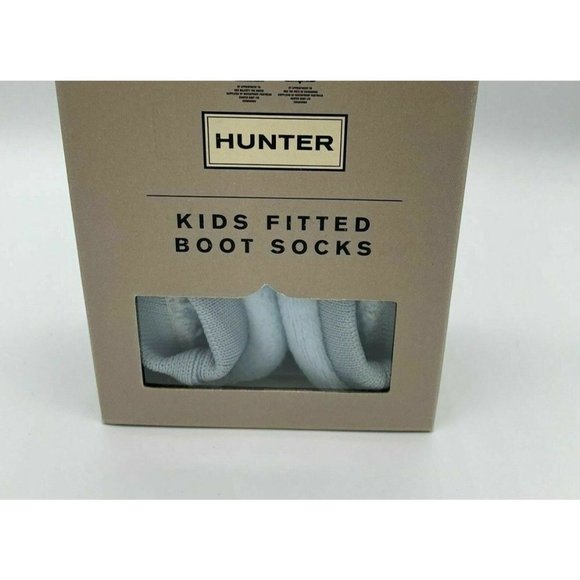 Hunter Kids Fitted Boot Socks Fitted Boat Blue XL 4-6 NIB - Picture 2 of 6